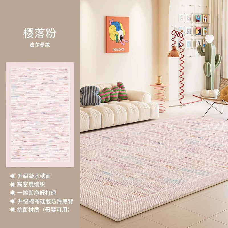 Distributed carpet living room new arrival cream style colorful dopamine no-wash and wipeable floor mat bedroom sofa coffee table floor mat
