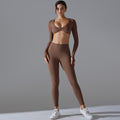 New women's seamless quick-dry yoga outfit set - high-waisted, anti-odor leggings & top for running, workout & fitness
