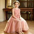 Girls' chiffon a-line dress - casual, slim-fit, perfect for everyday wear and vacation. ready-to-ship, cross-border e-commerce, children's clothing