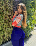 Ins style jeans european size butt lift women's pants hot style  independent station cross-border sexy tight jeans