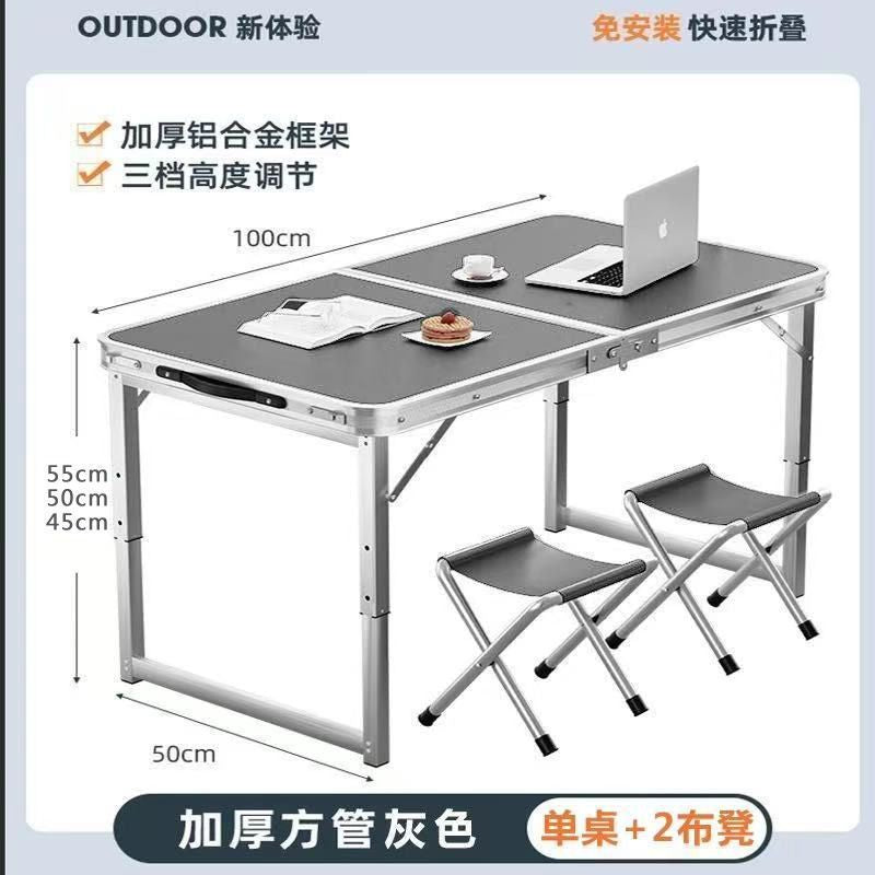 Outdoor foldable table night market stall casual table for home foldable dining table and chair portable street stall rectangular table