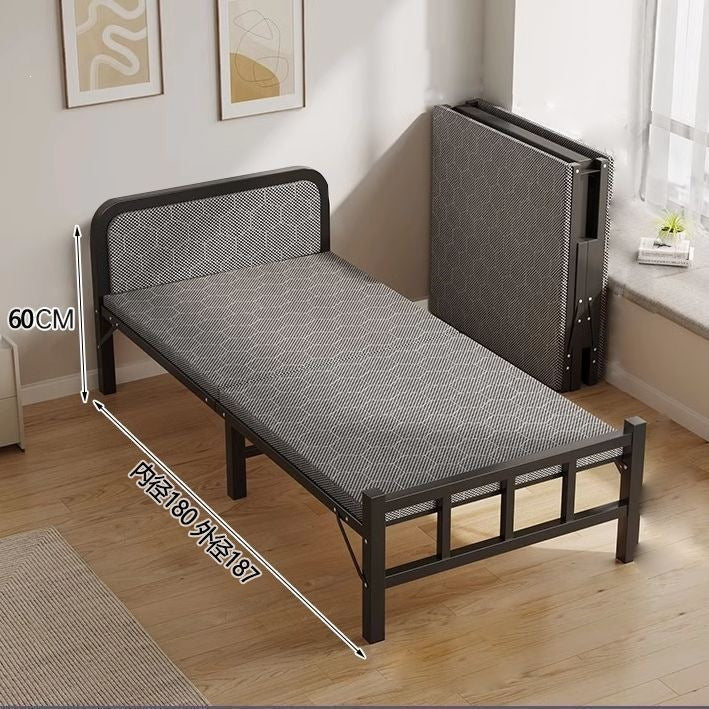 Folding bed sheets for home use, simple bed, office nap tool, dormitory lunch break, small bed, rental house, adult iron bed