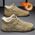 Construction site boots men's springfleece-linedheattech fur all-in-one high-top cotton shoes men's outdoor cold-proof snow boots