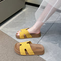 Trendy platform h-strap sandals for women - new summer outdoor style, popular versatile thong sandals, non-slip soft sole beach slippers