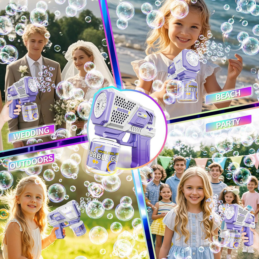new product: fully automatic light-up bubble machine, electric mechanical bubble gun, outdoor toy for kids, gift for boys and girls