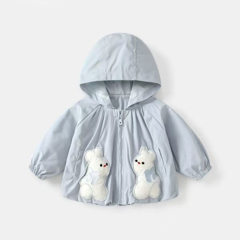 Girls' outerwear: new spring/autumn  collection - stylish cartoon hooded tops for kids and babies - autumn clothing for back to school