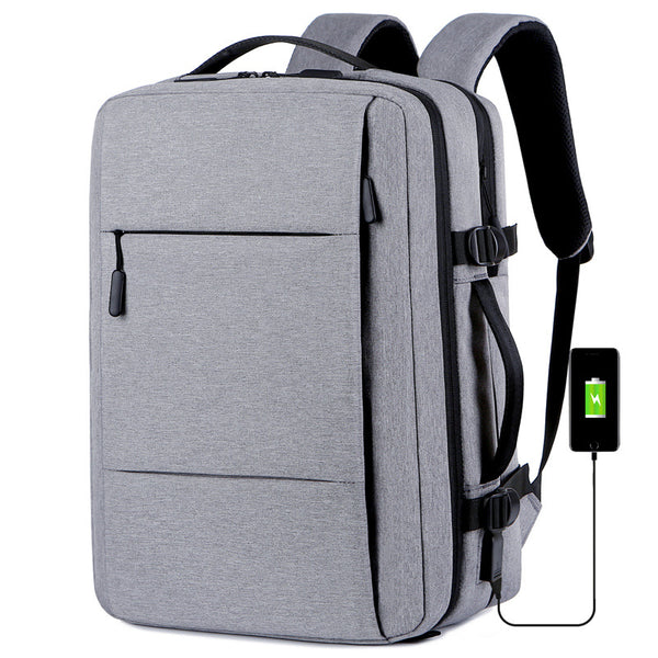 Foreign trade backpack, business computer bag, waterproof and wear-resistant Oxford cloth, large-capacity travel backpack can be printed with logo.