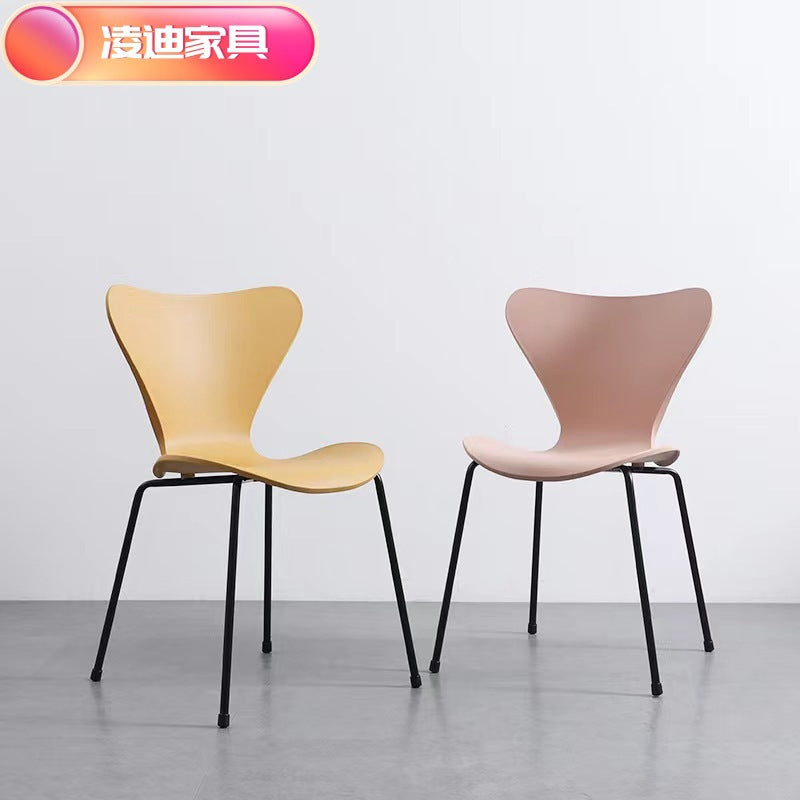 Backrest chair Modern simple casual ins Internet celebrity streamlined negotiation restaurant desk chair Home hotel dining chair