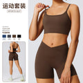 summer new arrival yoga clothes for women classy outdoor fitness clothes suit high elastic quick-drying sportswear two-piece set