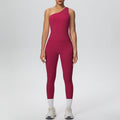 New arrival: barely-there feel, tight-fitting yoga set - one-shoulder, beautiful back, high-waisted, butt-lifting workout leggings - quick-dry running & fitness apparel