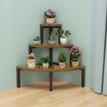 Solid wood corner flower shelf, multi-layered indoor space-saving floor-standing balcony wooden plant flower pot rack storage