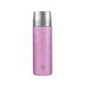 Titanium-coated double-walled insulated mug - portable hammered finish vacuum flask - premium luxury business gift cup