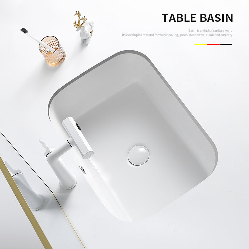 Undercounter Basin Deepened Ceramic Outdoor Laundry Hand Wash Basin Balcony Bathroom Size Wholesale Customized Household