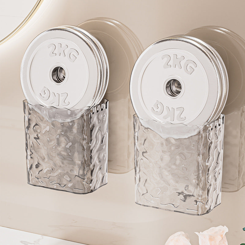 Comb storage rack bathroom sink razor suction cup hanging basket bathroom punch-free toothpaste toothbrush storage box