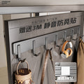 Seamless adhesive wall-mounted clothes hanger, over-the-door hook, heavy-duty, drill-free, load-bearing, bathroom clothes hook