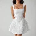 new sweet jacquard chic short dress - vintage sexy slim-fit mini dress