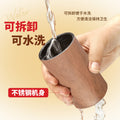 Hand-cranked portable coffee grinder, stainless steel hand grinder, small household external adjustment wood grain