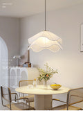 French cream style double layer pleated skirt petal chandelier nordic ins style restaurant bedroom b&b atmosphere