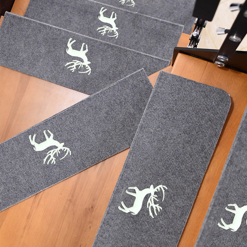 Stair step mat Non-slip mat Household machine washable mat Carpet Glue-free self-adhesive foot pad Solid wood luminous stair mat