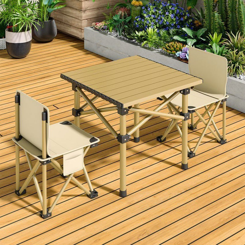 Outdoor folding folding table full set of portable chair storage bag camping folding chair table and chair set 1