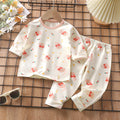 Kids' pajama set spring lycra cotton baby underwear boys' loungewear girls' thermal underwear children's clothing wholesale