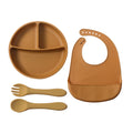 Kids' meal set: food-grade silicone utensils, baby bib, and fork & spoon - bestselling baby dining essentials (3-piece set)