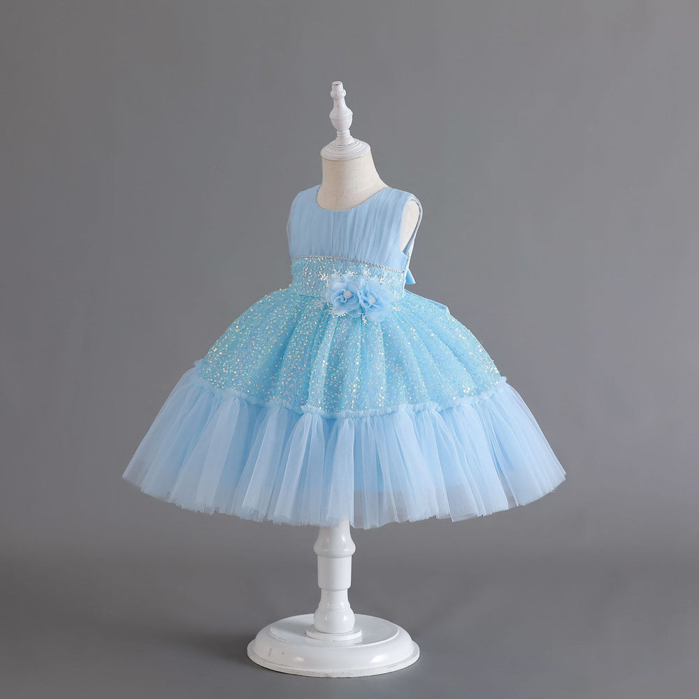new sequin kids' dress, children's formal gown, princess dress, baby girl's first birthday dress, baby dress