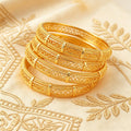 Middle eastern retro filigree hollow-out bangle ethnic style thin gold-plated bangle set cross-border women's bracelet wholesale