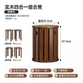 Solid wood jenga stool, high-looking multi-purpose dining chair, dining table and chair, wholesale table and stool, coffee table all-in-one stool, stackable