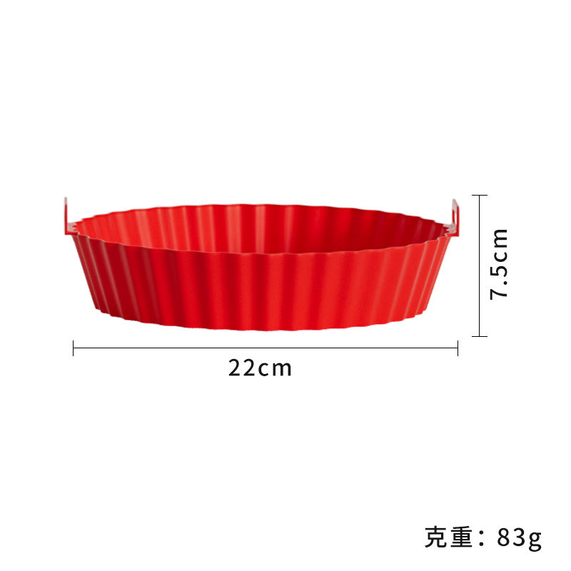 hot-selling silicone baking pan, high temperature resistant air fryer, easy to clean round baking mold, for home silicone baking pan