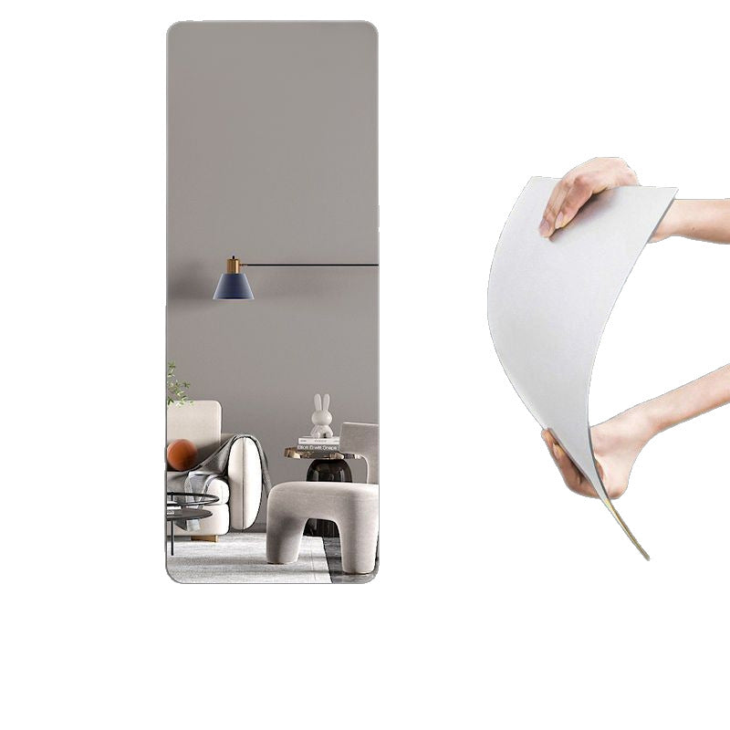 Self-adhesive full-length mirror, acrylic soft mirror, wall-mounted wardrobe mirror, home dormitory makeup mirror, influencer dressing mirror, fitting room mirror
