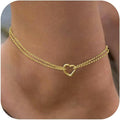 Fashion cross-border freshwater pearl pendant rope chain double layer stacked anklet exquisite foot jewelry freshwater pearl anklet