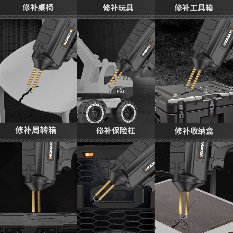 High-power reflow welding gun for automotive bumper plastic crack repair - hot melt welder/plastic welding machine