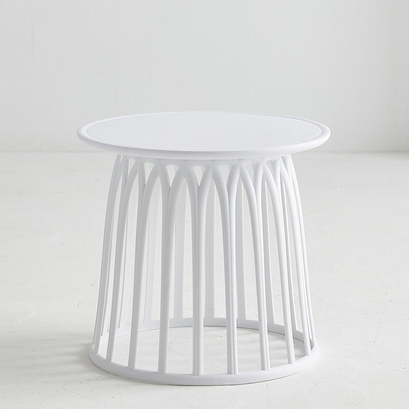 Scandinavian round living room side table hollow set stool plastic for home small table spare stool casualpopular small stackable