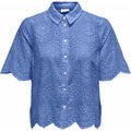 Amazon fashion cut out crochet short sleeve shirt women's  summer new arrivalfashioncasualeleganttops