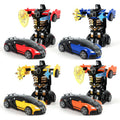 Kids' impact-activated transforming inertia car - boys' toy, impact-transforming sports car, racing car - wholesale for night market, park, and street vendor goods