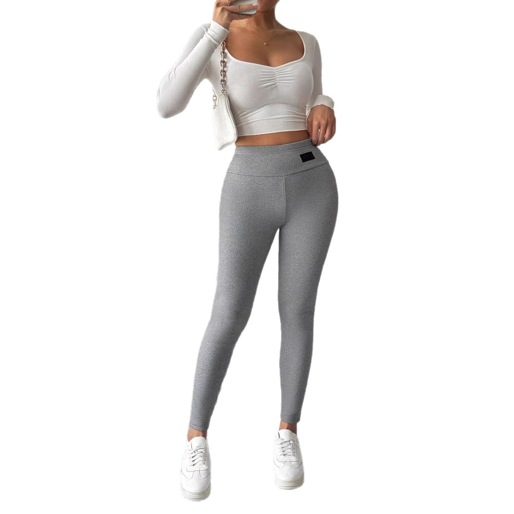 Amazon fashion cross-border women's high elastic high waist tummy control butt lift tight bottom pants outweareasiest for match skinny jeanspants
