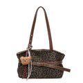 2025 new autumn/winter women's retro leopard print handbag - versatile shoulder bag, light luxury texture, perfect for work and commuting