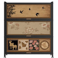 Medieval style locker dustproof bookcase wall-mounted all-in-one locker living room storage cabinet iron art storage storage