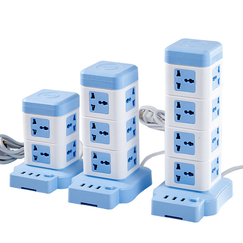 Universal power strip british style power strip tower european standard power strip hong kong style socket vertical macau 2-pin american standard usb power strip