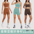 Yoga outfit: goddess style, slim fit, beautiful back, sexy and eye-catching, morandi color palette, outdoor running, sports & fitness set