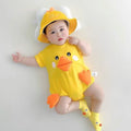 Super cute summer clothes, cute thin khaki baby summer onesie, short-sleeved baby clothes for men and women, cartoon