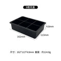 Black - 6-compartment ice cube tray (no lid)