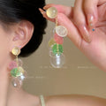 Early spring colorful tassel shell earrings for women 2026 dopamine beach vacation style earrings unique and stunning jewelry