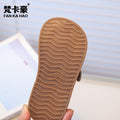 Vancahao single-sided velvet birkenstock shoes  spring & fall new arrivalkidsfashion leather shoes soft bottom bean shoes student flats