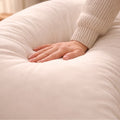 Comfortable fabric big moon style maternity pillow breastfeeding confinement waist pillow baby nursing pillow breastfeeding pillow detachable washable