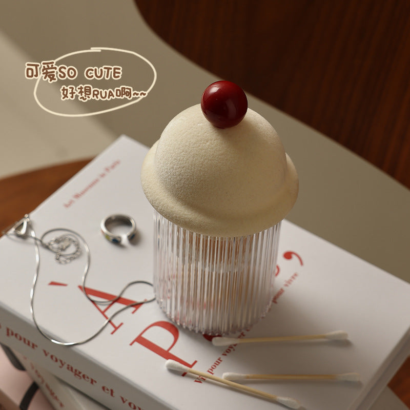 Household dust-proof toothpick storage box with lid, dining table floss box, creative desktop cotton swab box, transparent snack box.