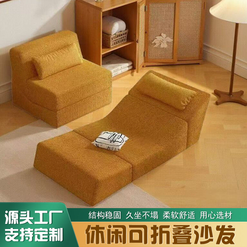 Compressed sofa lazy sofa single sofa bed living room bedroom foldable multi-purpose home tatami cross-border export