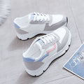 Women's new spring/autumn leather sneakers, korean style versatile white shoes for female students, flat casual shoes with soft soles, running shoes