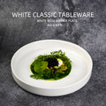 Scandinaviancasual creative ceramic tableware ceramic soup plate for home pure white high-looking fruit salad plate with side plate